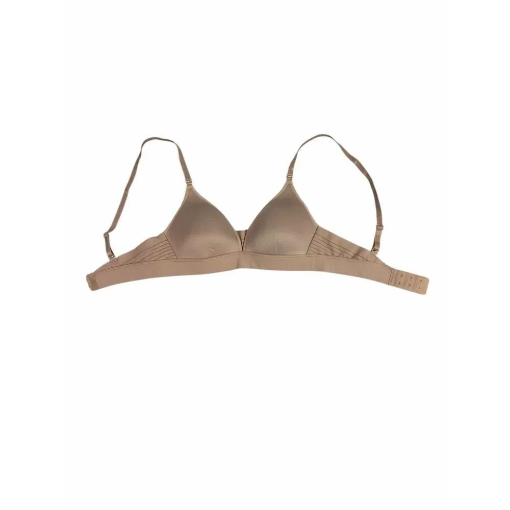 ThirdLove 24/7 Seamless Stripe Wireless Bra Taupe 32B